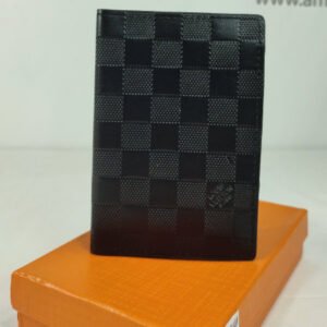 Louis V Chack Mate Black Passport Holder Wallet