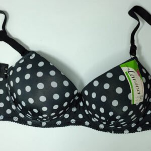 Black Polka Dot Bra 42