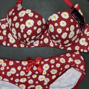 Flora 2PC Bra Red 34