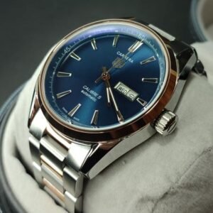 TAG Heuer Carrera Calibre 5 Blue Dail Two Tune Watch WAR201E.BA0723
