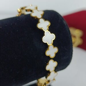 Clover Bangle White