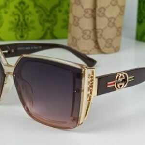 Gucci Women Coffee Sunglasses GG011