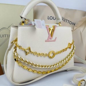 1.1 LV Capucines BB M12279 White Handbag