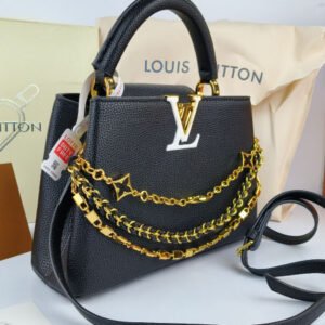 1.1 LV Capucines BB M12345 Black Handbag