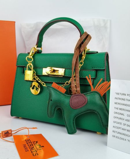 1.1 Hermes Mini Kelly Handbags Olive Green