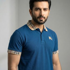 Burberry Ocean Blue Polo Shirt