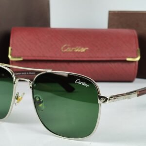 Cartier Luxury Air Force Sunglasses Silver CRT27