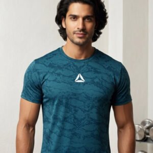 Reebok Dri Fit T-Shirts Camo Blue