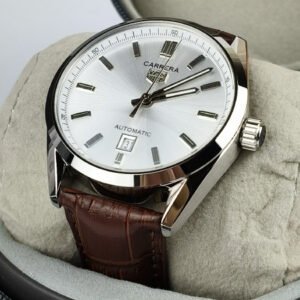 TAG Heuer Carrera Calibre 5 Brown Leather Strap Watch