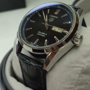 Tag Heuer Carrera Calibre 5 Black Leather Strap WAR201C.FC6266
