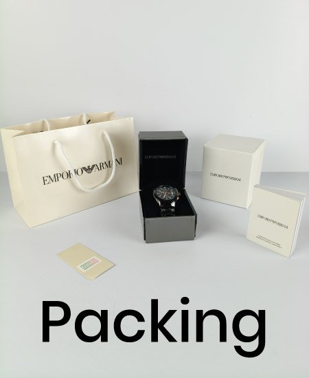 Armani Ceramic Black Watch - Image 2