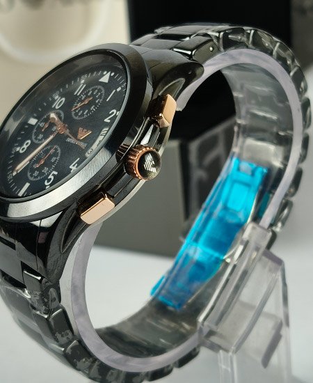 Armani Ceramic Black Watch - Image 3