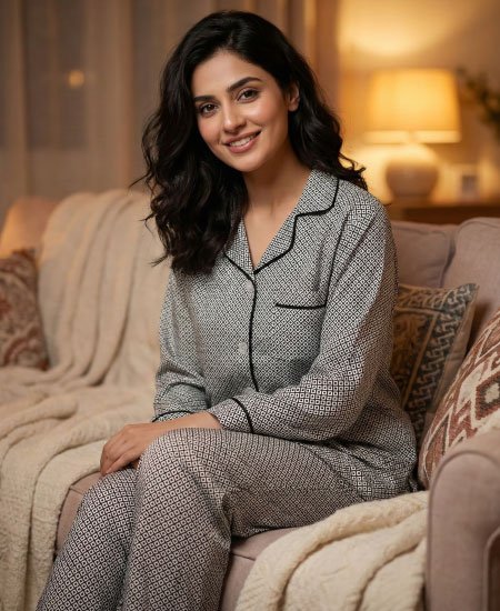 Black Dots Night Suit Zara Women's - Image 2