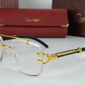 Cartier Golden Black Power Glasses Frame-CRT52