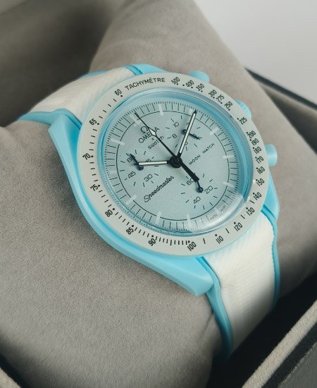 Omega Speed master Ultra Light MISSION TO URANUS Rubber Stap Watch - Image 5