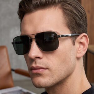 Ray Ban Sunglasses Gun-Metal Square