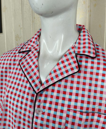 Red-Gray Check Zara Men's Night Suit - Image 2