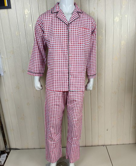 Red-Gray Check Zara Men's Night Suit - Image 5
