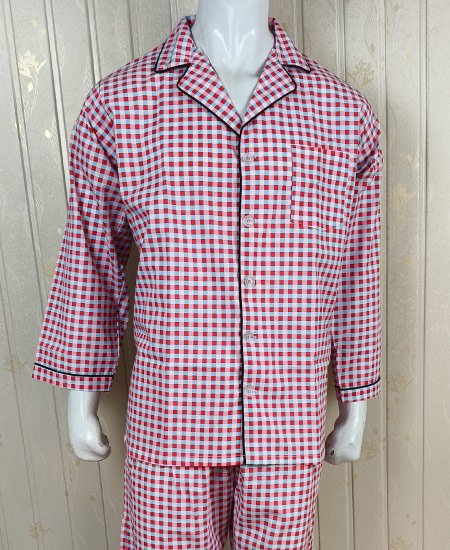 Red-Gray Check Zara Men's Night Suit - Image 4