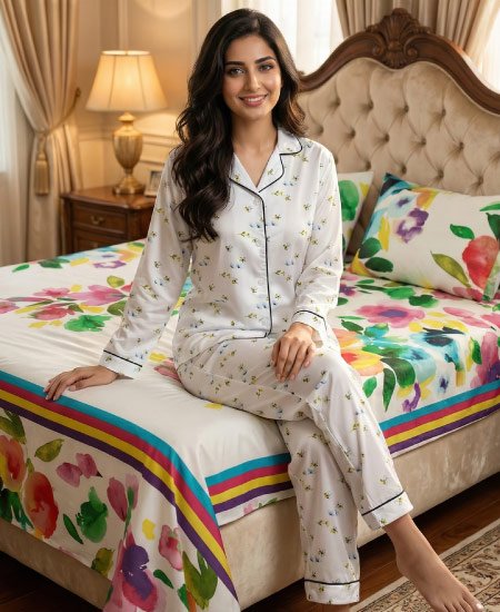 Zara Ladies Night Suit Honey-Bee - Image 4